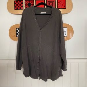 Free People We the Free Summer Daydream Button Down